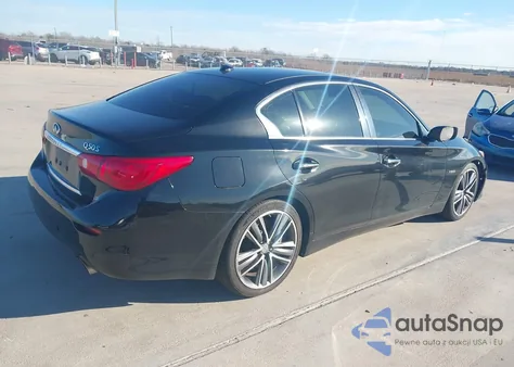 2014 Infiniti Q50 Hybrid Sport z USA, uszkodzony, nr VIN JN1AV7AP6EM692195